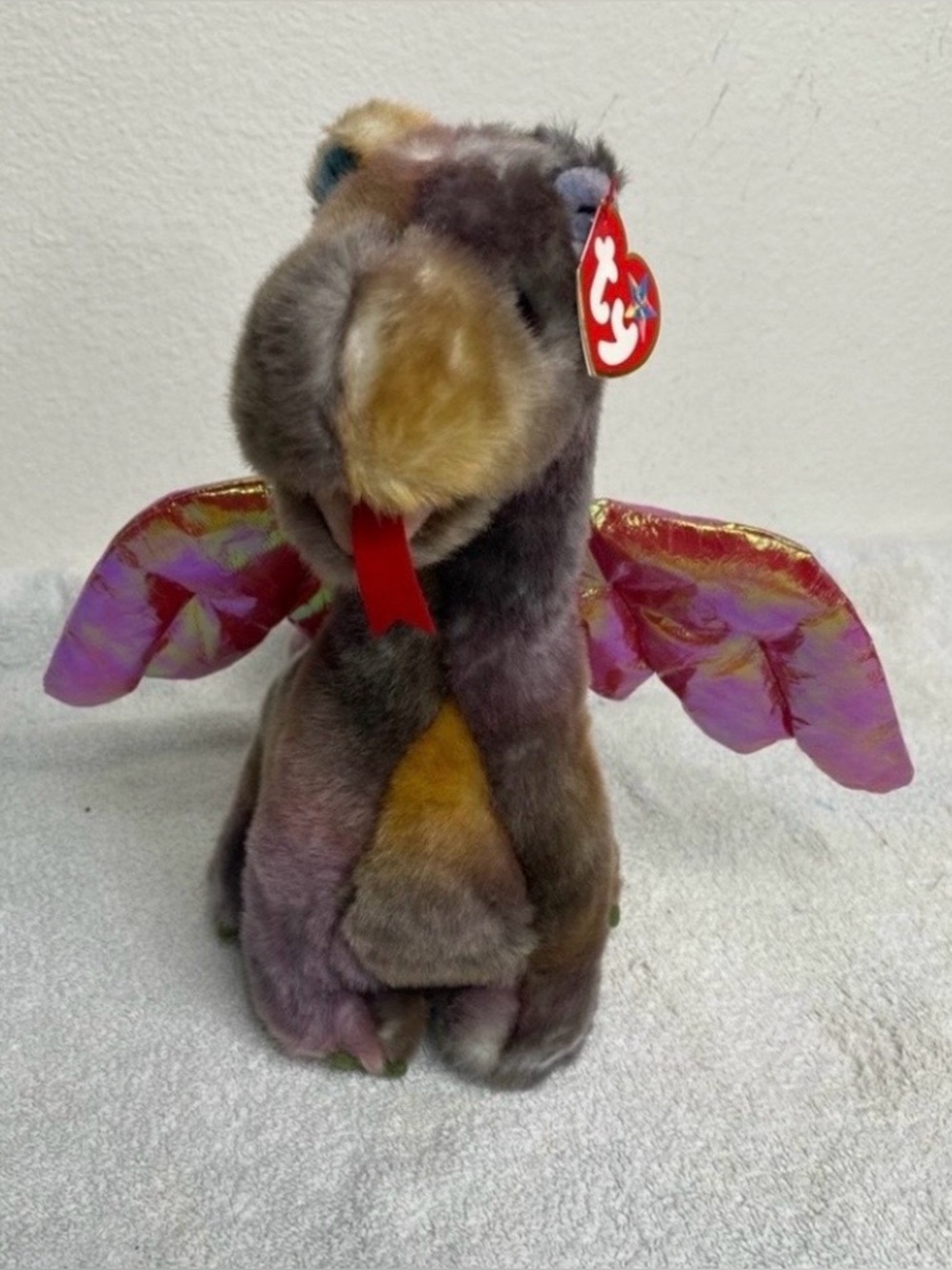 NWT New Vintage 1999 Ty Beanie Buddies Tie Dye Dragon Kids Adult Collectible